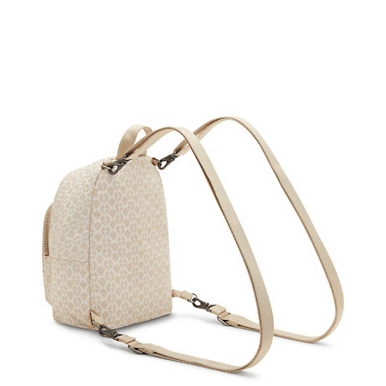 Sacs À Dos Kipling Delia Compact Printed Convertible Beige | FR 1655UZ